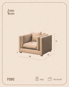 Svijetlo siva fotelja Pomo – Ame Yens