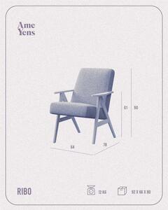 Svijetlo siva fotelja Ribo – Ame Yens