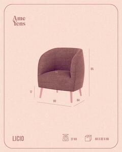 Antracitno siva fotelja od bouclé tkanine Licio – Ame Yens