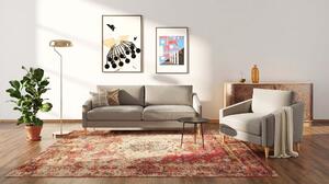 Bež baršunasti sofa 200 cm Karoto – Ame Yens