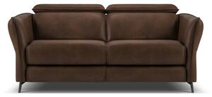 Tamno smeđa kožna sofa 103 cm Hubble – Windsor & Co Sofas