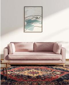 Svijetlo ružičasta baršunasti sofa 222 cm Celerio – Ame Yens