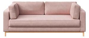 Svijetlo ružičasta baršunasti sofa 222 cm Celerio – Ame Yens