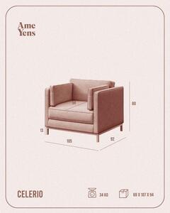 Svjetlo smeđa baršunasta fotelja Celerio – Ame Yens