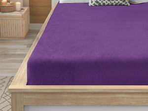 Plahta mikropliš SOFT 90x200 cm tamno ljubičasta