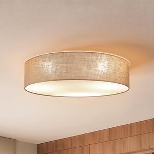 Duolla Boho stropna lampa, jut/jut, Ø 80 cm, tkanina, E27, Smeđa / hrđa, Područje hodnika, Tkanina / tekstil