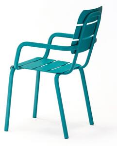 Set od 4 plave vrtne stolice s naslonima za ruke Ezeis Alicante
