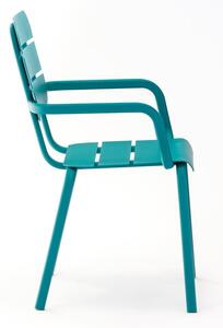 Plave metalne vrtne stolice u setu 4 kom Alicante – Ezeis