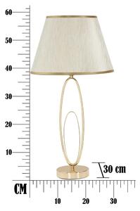 Bijela stolna svjetiljka sa zlatnim postoljem Mauro Ferretti Glam Flush
