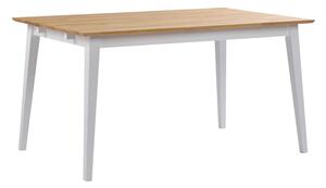 Blagovaonski stol od hrastovine s bijelim nogama Rowico Mimi, 140 x 90 cm