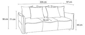 Tirkizna sklopiva sofa 226 cm Leon – Bobochic Paris
