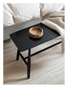 Crni konzolni stol od hrastovine 90x28 cm Bast - Villa Collection