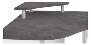Bijeli radni stol s pločom u dekoru betona 94x94 cm - TemaHome