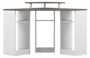 Bijeli radni stol s pločom u dekoru betona 94x94 cm - TemaHome