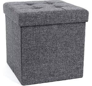 Tabure s prostorom za odlaganje LAFINA 38x38 cm, sivi