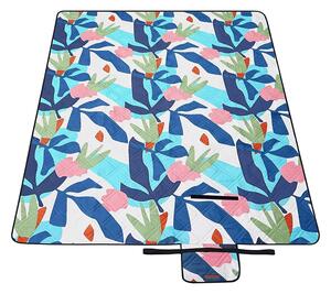 XXL šarena deka za piknik s uzorkom lišća u boji, 300 x 200 cm | SONGMICS