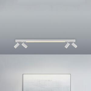PURE LED stropna svjetiljka Lines, 120 cm, bijela, CCT, daljinski upravljač, prigušiva, Bijela, Dnevni boravak/blagovaonica, Metal