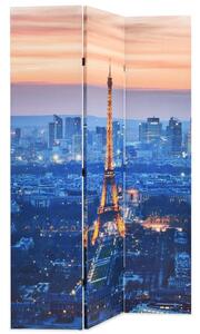 VidaXL Sklopiva sobna pregrada sa slikom Pariza noću 120 x 170 cm