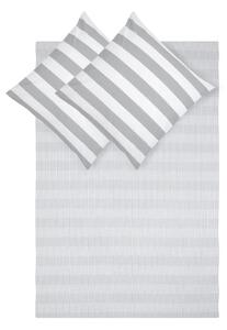 Siva pamučna posteljina za bračni krevet Kjana, 200 x 200 cm