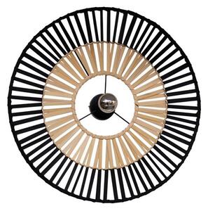 Zambelis 19252 - Zidna svjetiljka 1xE27/40W/230V bambus/crna