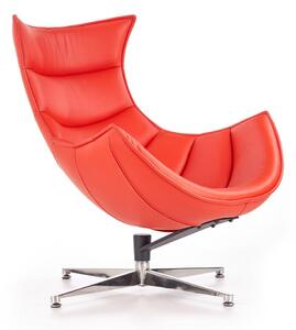 Fotelja Houston 377 Crvena, 96x86x84cm, Eko koža, GambeNoge: Metalne