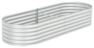 VidaXL Vrtna sadilica od pocinčanog čelika 240 x 80 x 44 cm srebrna