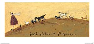 Sam Toft - Walking Down to Happiness Reprodukcija umjetnosti, Sam Toft, (60 x 30 cm)