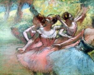 Degas, Edgar - Reprodukcija Four ballerinas on the stage, (40 x 30 cm)