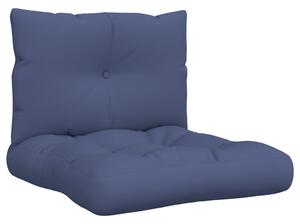 VidaXL Set jastuka za palete modri 60 x 38 x 13 cm od tkanine