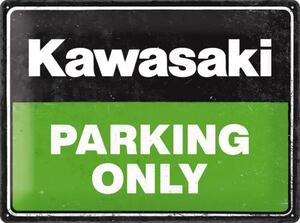 Metalni znak Kawasaki Parking Only, (40 x 30 cm)