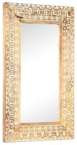 VidaXL Ručno izrezbareno ogledalo 80 x 50 x 2,6 cm masivno drvo manga