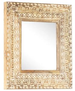 VidaXL Ručno izrezbareno ogledalo 50 x 50 x 2,6 cm masivno drvo manga