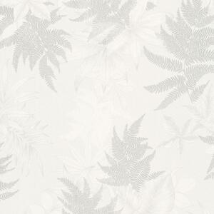 Bijela flis tapeta lišće A48201 | Ljepilo besplatno