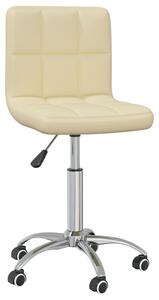 VidaXL Okretna uredska stolica od umjetne kože krem