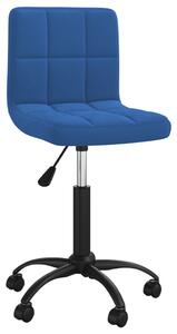 VidaXL Okretna uredska stolica plava baršunasta