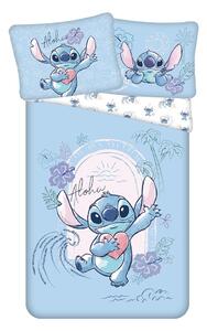 Plava pamučna dječja posteljina za krevet za jednu osobu 140x200 cm Lilo and Stitch "Wave" – Jerry Fabrics