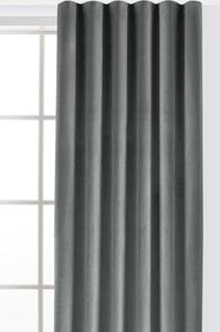 Siva zavjesa za djelomično zamračenje od samta 140x250 cm Velto – Filumi
