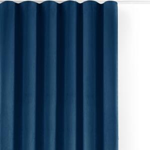 Plava zavjesa za djelomično zamračenje od samta 140x300 cm Velto – Filumi