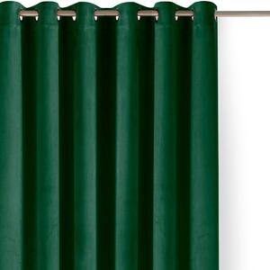 Zelena zavjesa za djelomično zamračenje od samta 400x175 cm Velto – Filumi