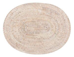 Bijeli podmetač od ratana Tiseco Home Studio, 30 x 40 cm