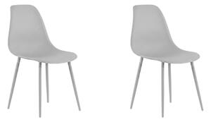 Set 2 kom plastičnih stolica OSAKA, svijetlo siva