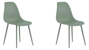 Set 2 kom plastičnih stolica OSAKA, kaduljasto zelena