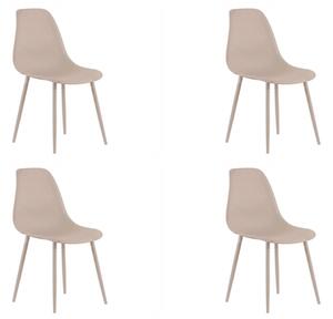 Set 4 kom plastičnih stolica OSAKA, bež