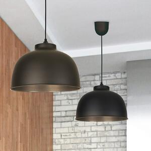 COREP Lampa za viseće stropne svjetiljke Dock, mat crna, Ø 31 cm, metal, prigušiva, Crno, Dnevni boravak/blagovaonica, Metal