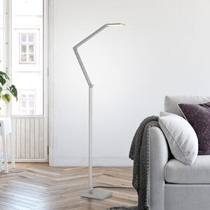 Paul Neuhaus LED podna lampa SAMSKY, čelik, visina 161 cm, metalni prigušivač na dodir, prigušiva, Metalik, Dnevni boravak/blagovaonica, Aluminij