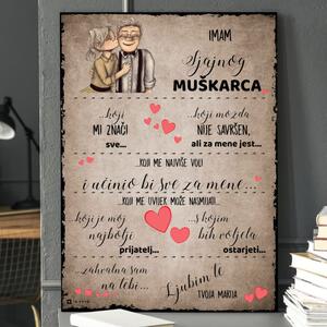 Pokloni za muškarca - Izjava ljubavi od supruge - zidna ploča