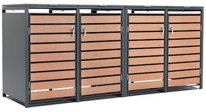 Kućište za 4 kante za otpad 120l ili 240l Bremen CoverTech