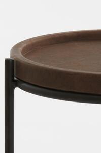 Kožni okrugli pomoćni stolići u setu od 2 kom ø 53 cm Jairo - Light & Living
