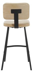 Bež kožna barska stolica 103 cm Masana - Light & Living