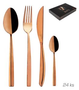 Pribor za jelo od nehrđajućeg čelika u mjedenoj boji 24 kom Copper - Orion